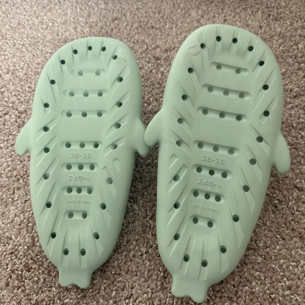 Green Shark Slippers
